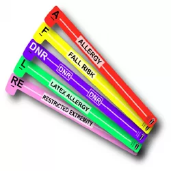 Color Coded Alert Medical Bands