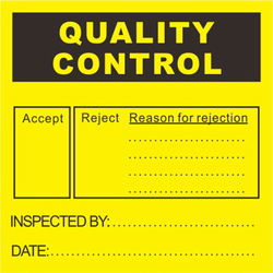 Quality Control Labels