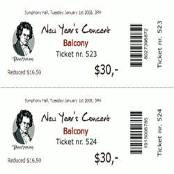Printed Movie Tickets